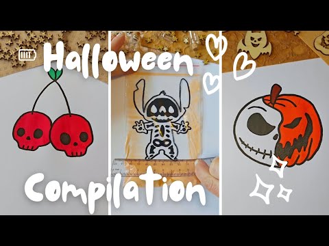 Halloween mix of easy drawings and magic tricks ✨ #halloween #magic #magictricks #drawing #draw