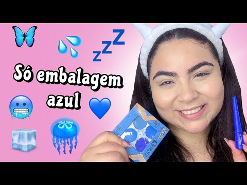 MAKE USANDO SÓ EMBALAGEM AZUL 💙 Dourada melhores do ano ✨