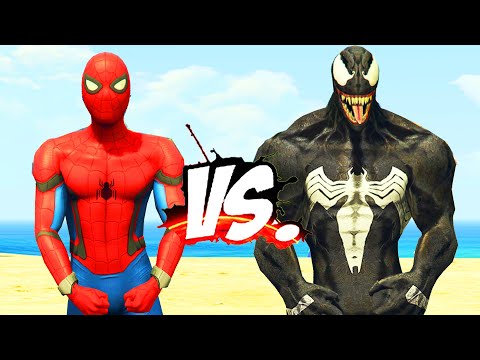 GTA V SPIDERMAN VS VENOM EPIC SUPERHERO FIGHT