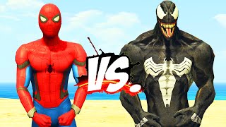 GTA V SPIDERMAN VS VENOM EPIC SUPERHERO FIGHT