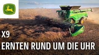 Getreideernte rund um die Uhr: John Deere X9-Mähdrescher