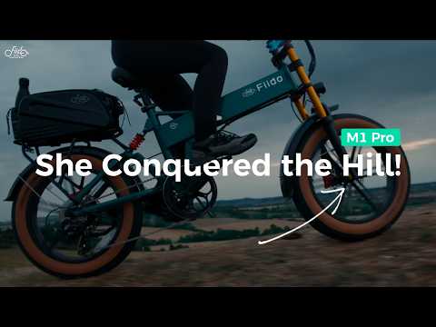 Look how she powers the Fiido M1Pro up the Burrough Hill!
