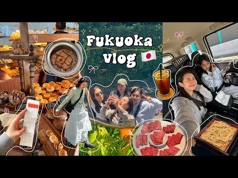 福岡VLOG🇯🇵 租車去湯布院! 太宰府半日遊/必吃燒肉店/博多拉麵/元祖明太子飯/溫馨麵包店🍞/咖啡廳巡禮♡