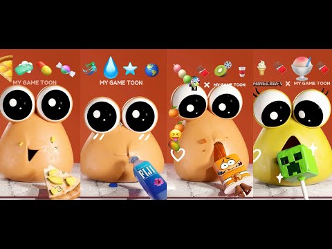 ASMR Eating emoticons in order Compilation #pou #pauline #mukbang #asmr