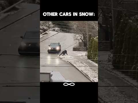 Other cars in snow vs this car 😱