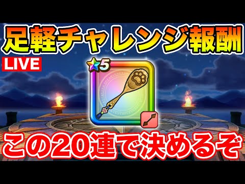 【ドラクエウォーク】足軽チャレンジとマイレ報酬でもらった20連分でそろそろしゃもじを決めたい!!【DQW】