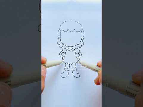 Simple drawing idea easy for kids girl art