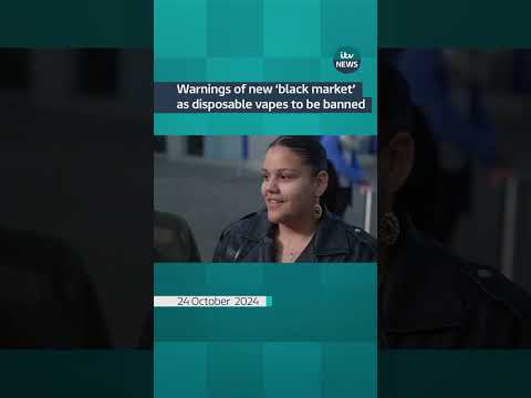 Warnings of new 'black market' as disposable vapes to be banned #itvnews #shorts