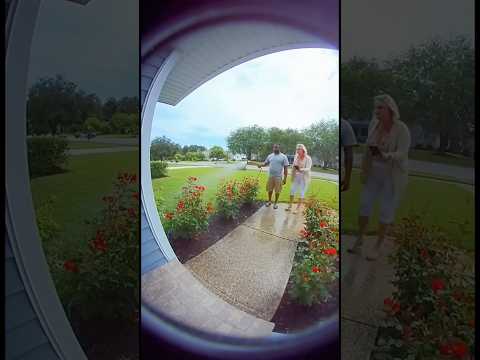 Man sprays HOA Karen with garden hose 😂 #ring #doorbell #crazy #viral #subscribe #karen #hoa