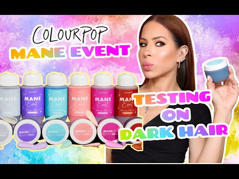 COLOURPOP MANE EVENT HAIR TINT & CONDITIONER | REVIEW + TESTING ON DARK HAIR