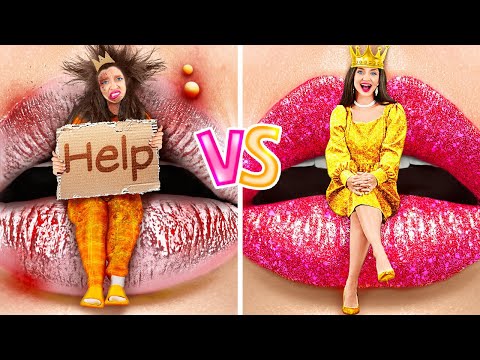 KAYA VS KEKAYAAN PAKAIAN MISKIN || Trik DIY Keren untuk Gadis-gadis Populer Oleh 123 GO!GOLD