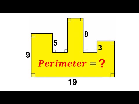 Can you calculate the Perimeter of the Yellow Polygon? | (Perimeter) | #math #maths | #geometry