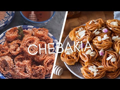 🍯✨ "2 Gâteaux au Miel Spécial Ramadan : Chebakia, Boushnikha !" ✨🌙