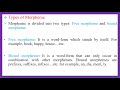 Morphemes and Morphology Concepts