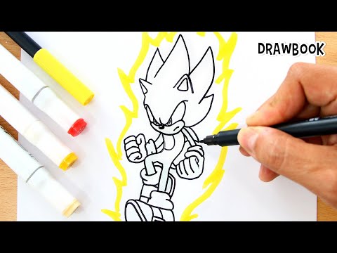 Learn How to Draw SUPER SONIC On Fire (step by step)