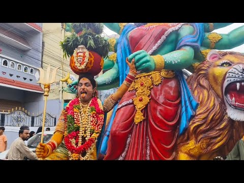 రాకేష్ బోనం అన్న గోల్కొండలో మహంకాళి రూపం చూసి భక్తులు భయపడ్డారు😱🙏|Golconda bonalu Rakesh Bonam Anna
