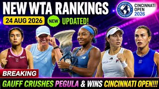 NEW WTA Rankings SHOCK! Coco Gauff Wins Cincinnati| Eala RISES,  Swiatek & Sabalenka Falls!