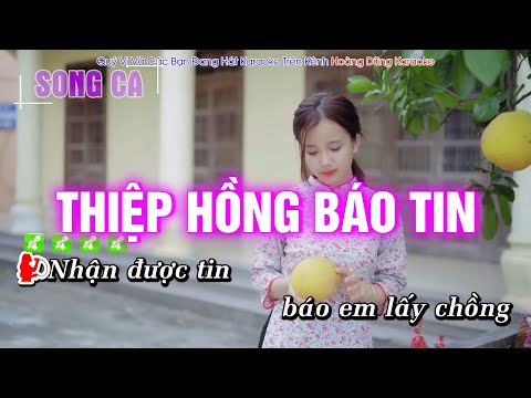 Thiệp Hồng Báo Tin Karaoke Bolero |Song Ca| Dễ Hát Nhất – Hoàng Dũng Karaoke