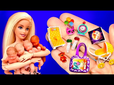 30 DIY Miniatures for a Baby Doll and Barbie Mom hacks / unboxing funny video