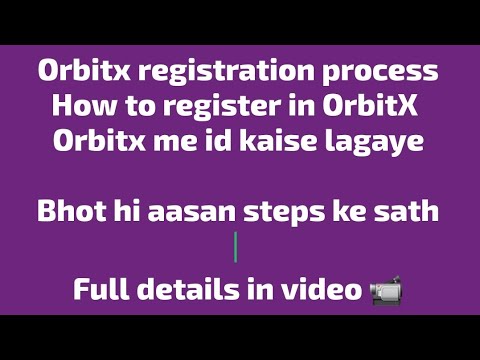 How to id registration in orbitx | orbitx registration details in hindi || #rtxtoken  #certikaudit 