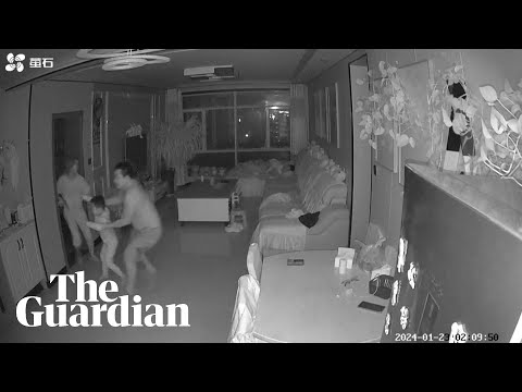 CCTV captures rushed evacuations as earthquake hits China-Kyrgyzstan border