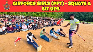 Airforce AgniveerVayu Girls PFT Squats & Sit Ups | Berhampur Physical Academy