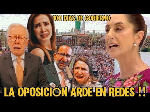 DOMINGAZO!! CLAUDIA LLEGA AL ZOCALO PATEANDO TRASEROS EN SU INFORME DE 100 DIAS