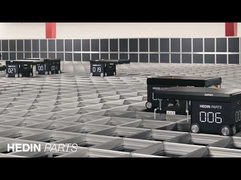 Hedin Parts' AutoStore in operations, an automated warehouse system