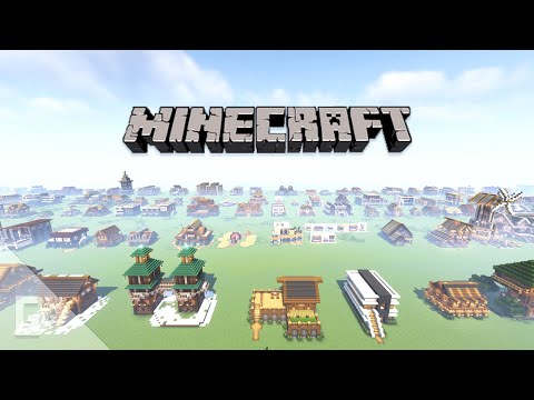 A Field of Minecraft Houses