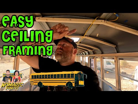 NEW WAY to Frame Bus Skoolie Ceiling ~ Easier Than You Think!