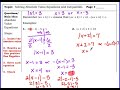 Exploring Absolute Value Equations and Inequalities