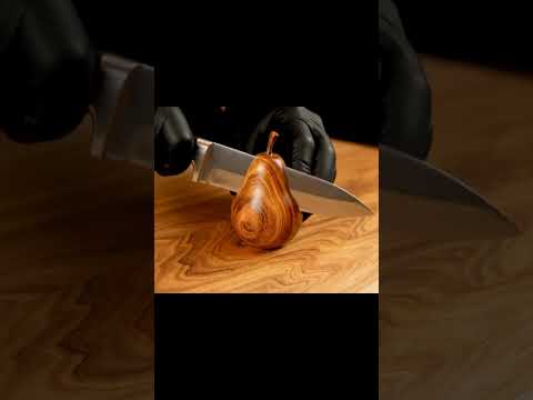 Which Pear is Best? Sand, Glass, Crochet, Wood ASMR | #ASMR #Satisfying #PearCutting