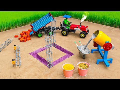 Diy tractor making fully land leveling machine for house building construction