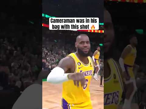 LeBron trying to kick the cameraman off ๐
