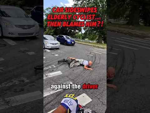 Car Sideswipes Elderly Cyclist… Then Blames HIM?! | @ccs_corey on IG #motorcycle #crash #karen