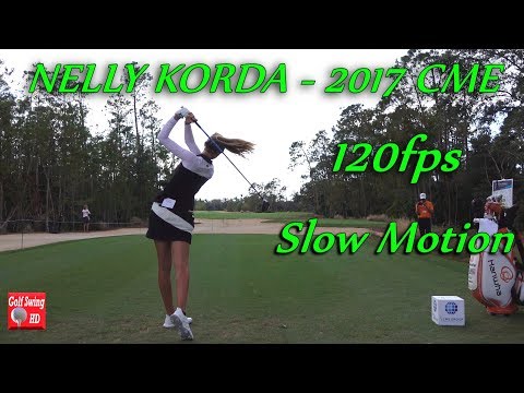 Nelly Korda 2017 Cme Dtl Fairway Wood Golf Swing 120fps Slow