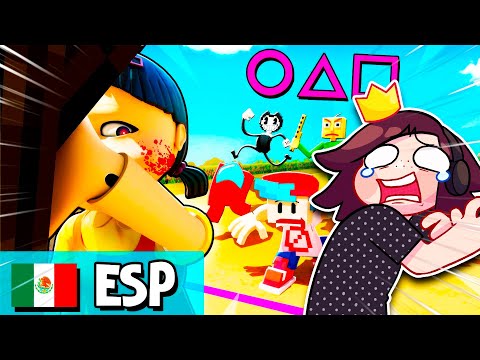 ¡EL JUEGO DEL CALAMAR vs. Friday Night Funkin', Among Us, FNAF,!😨​💀​ | Fabitoh Reacciona a ZAM - ESP