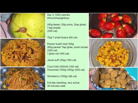 Day 3 of 1200 Calories Weight Loss Diet | What I eat in a day to lose weight | Indian Veg Diet