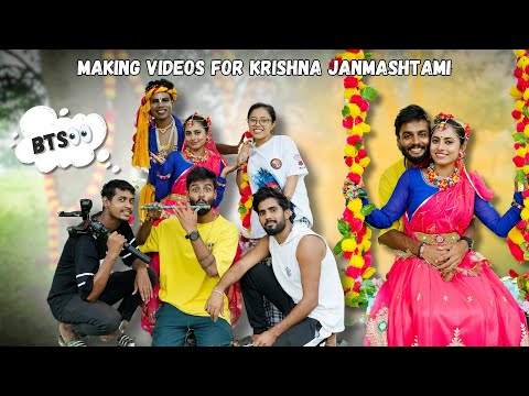 Making Videos For Krishna Janmashtami 😍 Behind The Scenes ￼ 🎥 Keshavi Mitesh 👫 Vlog