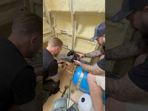 Plumbing in a boat… #plumber #plumbing #youtubeshorts #fyp #foryoupage