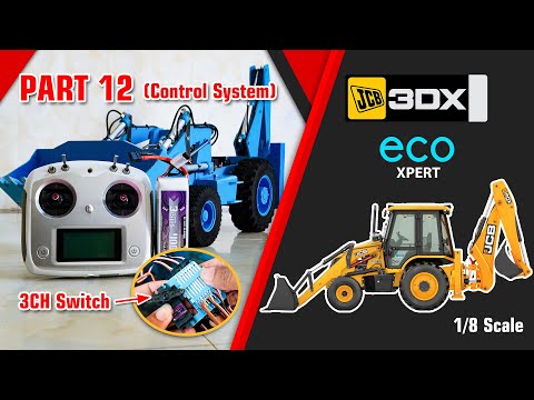 Making JCB 3DX Backhoe 1/8 scale form PVC - Part 12 (Installing Control System)