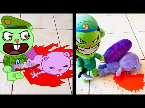 HAPPY TREE FRIENDS IN REAL LIFE. PLUSH TOYS PARODY