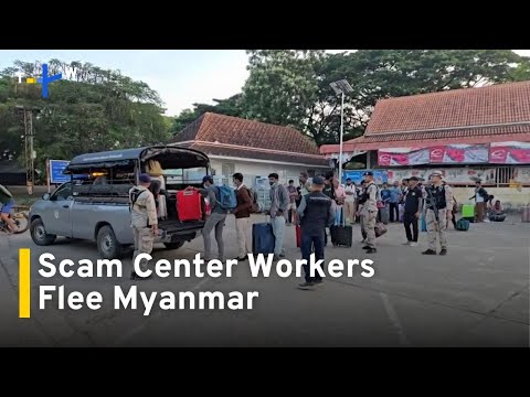 YouTube video thumbnail: Over 1,000 Myanmar Scam Center Workers Escape to Thailand