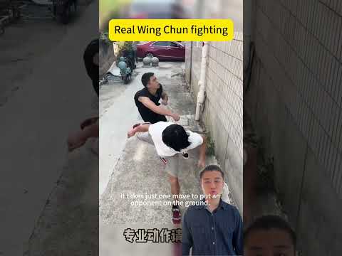 Real Wing Chun combat isn't a long movie fight,One move can make the opponent fall down #kungfu