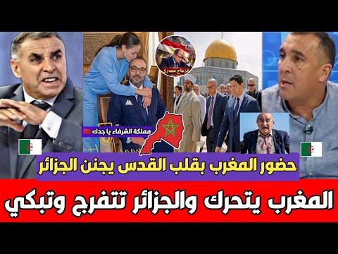 أول جزائري يفحـ ـم أبواق الجزائر بعد حضور المغرب بقلب القدس الشريف وبكاء تبون بوريطة هبل المصريين