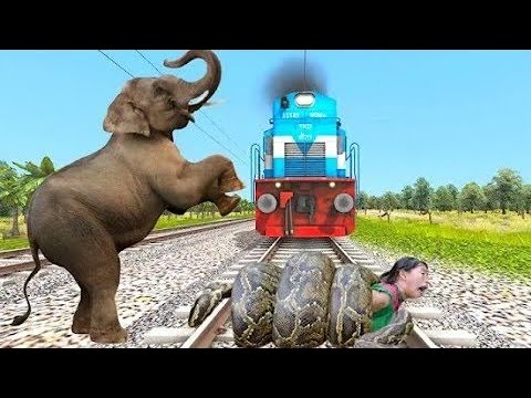 ANACONDA AND NAGIN STOPS THE TRAIN AT UNMANNED LEVEL CROSSING IN INDIAN TRAIN SIMULATOR