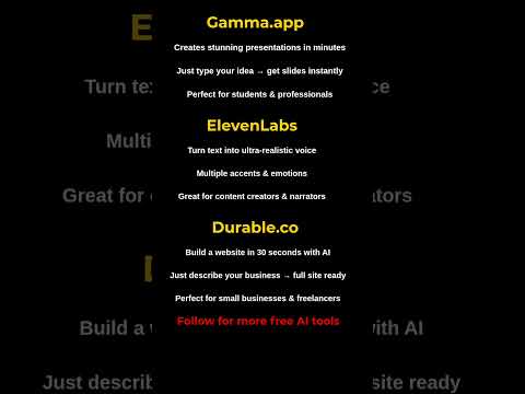 3 Free AI Tools You Won’t Believe Exist in 2025 🚀#aifreetools #aitools #aitools2025 #technology