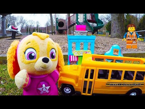 School Bus Challenge In Playground & Learn ABCs With Friends