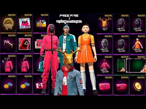FECHA OFICIAL DE LLEGADA COLABORACION FREE FIRE X EL JUEGO DEL CALAMAR PREMIO GRATIS & MAS NOVEDADES