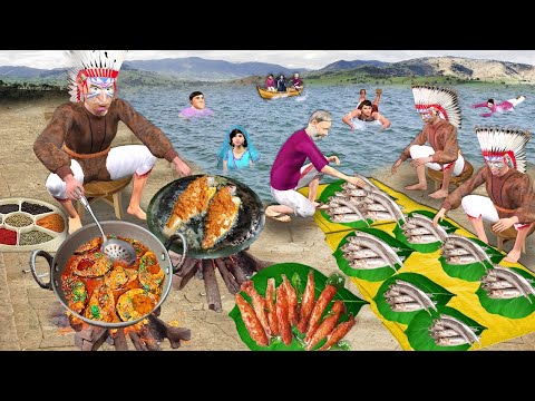 Narmada River Adivasi Machli Ka Bhojan Fish Fry Curry Street Food Hindi Kahaniya Hindi Moral Stories